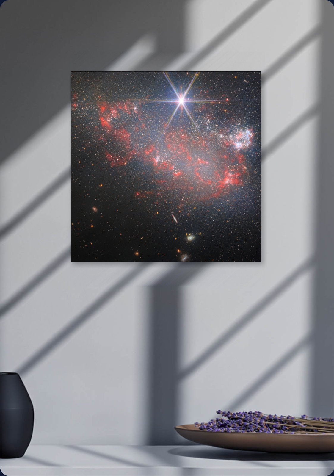 Arp 263 on the wall.
