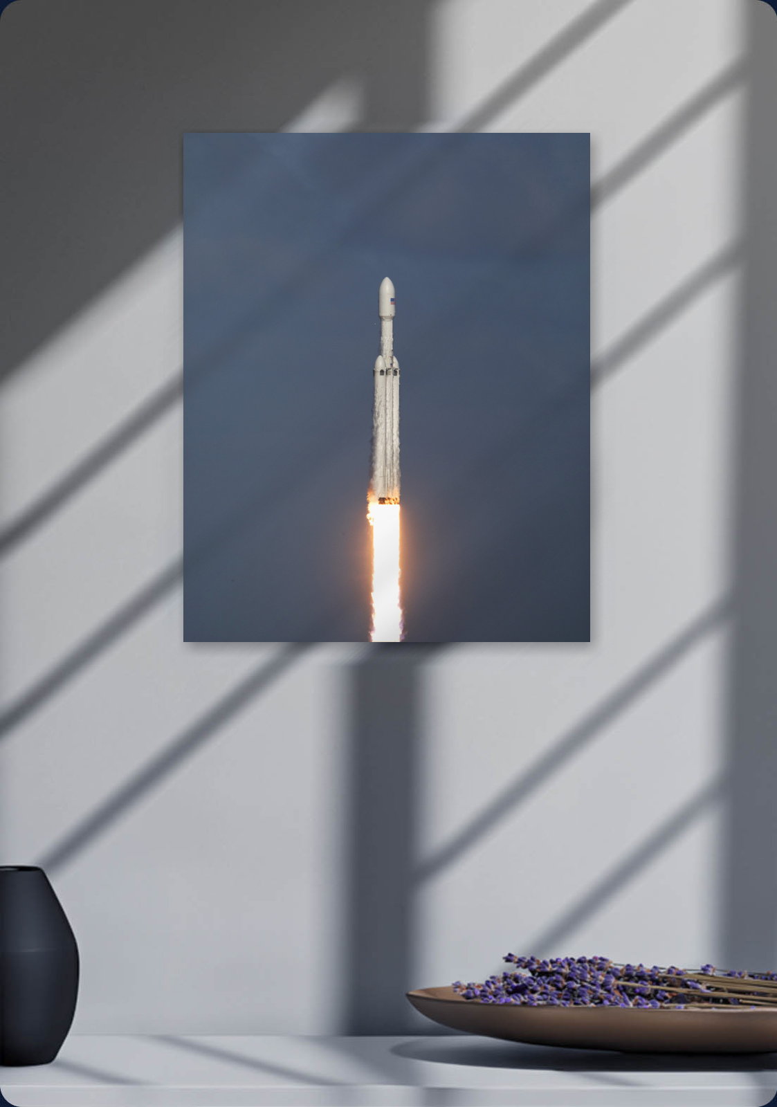 Falcon Heavy Ascent on the wall